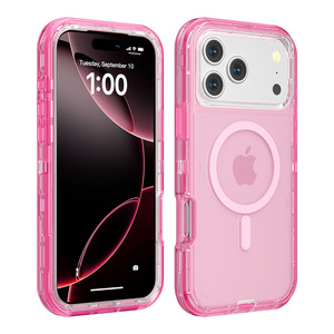 Sang Trọng <span class=keywords><strong>Robot</strong></span> Thiết Kế Cứng Trường Hợp Đối Với iPhone 17 16 15 11 Pro Max Rõ Ràng Trong Suốt PC Bumper Magnetic Bìa Tương Thích Cộng Với Mô Hình - Product Image 4