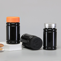 Prix d'usine – Flacons de médicaments vides noirs en plastique PET de 100 ml, 120 ml, 200 ml
