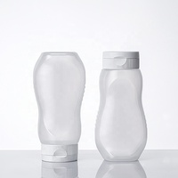 Bouteille de sauce piquante ou ketchup avec bouchon torsadé, distributeur de condiments de cuisine, bouteille de sauce en plastique à presser 330ml