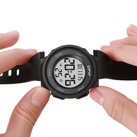 Jam tangan LED untuk pria wanita, jam tangan olahraga kalender Digital tahan air dengan Alarm & fitur Stopwatch 2024