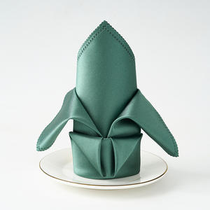 餐厅亚麻面料小深绿色亚麻布餐巾绿色餐巾小深绿色 - Product Image 6