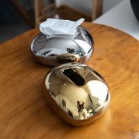 Nouvelle Boîte à Mouchoirs de Luxe en Céramique, Décoration Abstraite Dorée pour Salon, Hôtel et Bureau