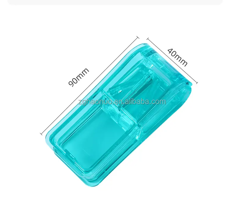 Mini caja de almacenamiento portátil para pastillas, estuche divisor para pastillas, trituradora