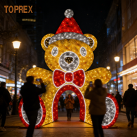 Décoration de Noël Géante Commerciale Lumineuse 3D à LED pour Centre Commercial, Éclairage de Motif LED Étanche IP65 pour Vitrine de Plaza