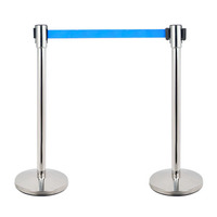 Base en fonte Acier inoxydable Miroir poli Ligne de file d'attente rétractable Barrière Ceinture de file d'attente