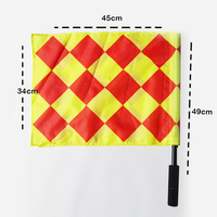 Drapeau d'arbitre portable pour football, soccer, rugby, hockey, entraînement, compétition, haute visibilité, drapeau de signalisation pour arbitre de ligne