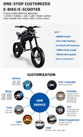 Scooter électrique tout-terrain rétro 2000W haute vitesse QJ GT73 Pro, moto électrique, vélo de montagne électrique, dirt bike pour adultes
