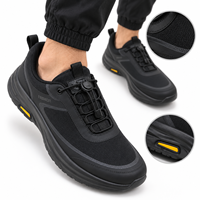 Chaussures de course pour hommes noires, respirantes, légères, en mesh, pour la salle de sport, le jogging, la marche, les activités de plein air, chaussures de sport décontractées pour hommes