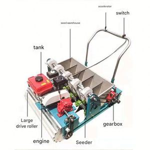 High Efficiency 4/5 <b>Row</b> Diesel/Petrol Tractor Garlic Planting <b>Machine</b> Seeder with Motor Multifunctional - Product Image 2
