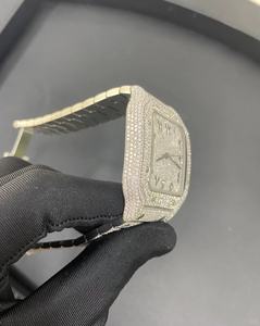 Reloj Mecánico de Alta Calidad con Incrustaciones de Moissanita VVS, Cristal de <span class=keywords><strong>Zafiro</strong></span>, Estilo Hip-Hop Completamente Cubierto de Piedras Brillantes para Hombre - Product Image 5