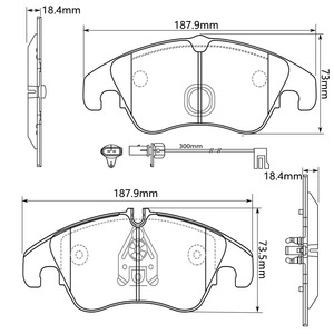 Nouvelles plaquettes <span class=keywords><strong>de</strong></span> <span class=keywords><strong>frein</strong></span> semi-métalliques-céramiques ANTECH pour <span class=keywords><strong>AUDI</strong></span> A4 A5 Quattro A6 Allroad Avant A7 Sportback <span class=keywords><strong>Q5</strong></span> Hybrid FAW - Product Image 5
