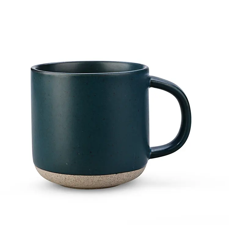 12 oz 300 ml 350 ml 400 ml Japanese style coffee tea clay ceramic mug with anti-slip base