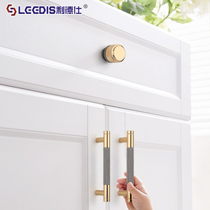 LGDIS Gold Gray Aluminum Alloy Bar Handle Minimalist <b>Wardrobe</b> Drawer Cabinet Hardware 6850 - Product Image 2