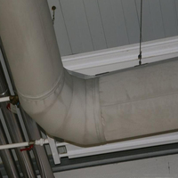 Conduite de ventilation carrée flexible en polyester 100% FR, anti-moisissure et antibactérienne, style industriel-moderne, pour hôpitaux, vente en gros fabricant