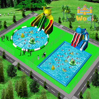 Parque Acuático Inflable Modular con Diseño de Pulpo para Operaciones en Lagos