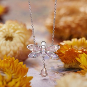 Youchuang con chuồn chuồn màu hồng Zircon Thiết kế cá nhân quyến rũ số lượng lớn thời trang tự làm 925 bạc Opal trang sức làm vòng đeo tay hạt quyến rũ - Product Image 6