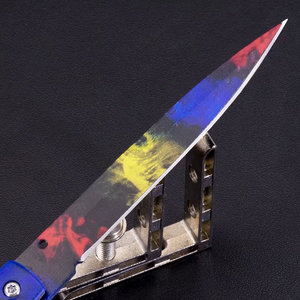 سكين جيب قابل للطي مخصص بشفرة من الفولاذ المقاوم للصدأ ومقبض من الألومنيوم، درجة DIY - Product Image 3