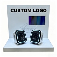 Support de présentation de casque sans fil personnalisé pour comptoir, avec écran LED, en acrylique, pour la vente au détail