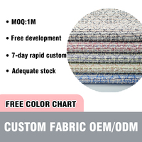 Dehnbarer Jacquard-Gewebter Gefärbter Tweed-Stoff - 280g/m² Mittelschweres Uni-Gewebe für Röcke, Kinderbekleidung, Heimtextilien und Accessoires