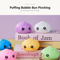 Porte-clés Jouet Squishy en Vinyle Forme Alimentaire Réaliste Baozi Bao Bun Dim Sum Mochi Taba ASMR, Breloque de Sac à Presser
