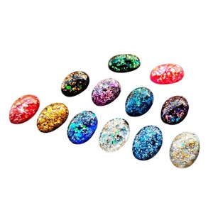 [สินค้าสำหรับจอง] วัสดุทำแหวนเรซิ่นรูปไข่ ขนาด 10 * 14 มม. สำหรับงาน DIY ประดับมงกุฎด้วยมือ  วัสดุเลียนแบบอัญมณี  <span class=keywords><strong>สี</strong></span>สันหลากหลาย  สำหรับเทศกาลคริสต์มาส - Product Image 5