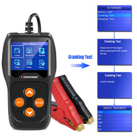 NCFKOS KW600 Analyseur de batterie de voiture 12V de haute précision Testeurs de batterie professionnels pour toutes les voitures