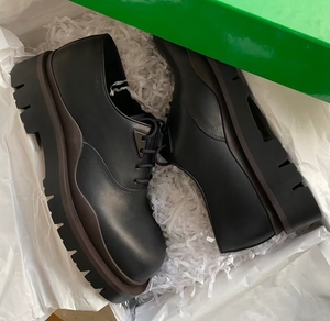 Chaussures habillées Derby pour homme en cuir de vachette de première qualité, nouvelle conception BV, chaussures de marche formelles de style business à semelle épaisse - Product Image 1