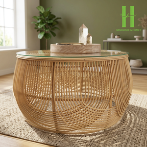 Meubles en rotin naturel tissé vintage pour salon, table d'appoint en rotin, vente en gros, fabriqué au Vietnam - Product Image 1