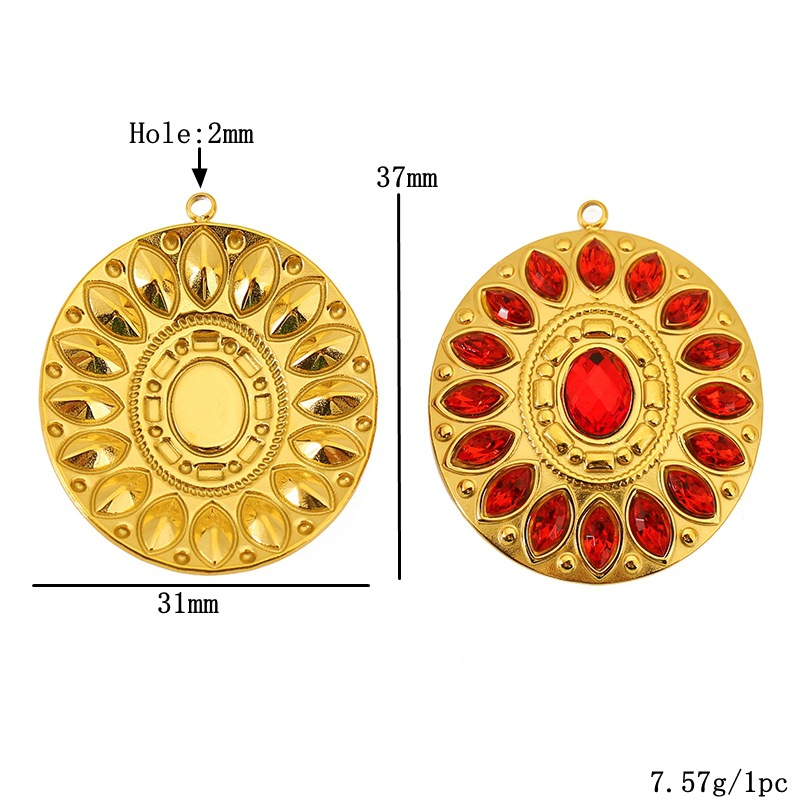Incrusté de zircon rouge
