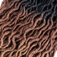 Extensions de cheveux synthétiques ondulés Gypsy Locs de 18 pouces, tresses synthétiques Gypsy Faux Locks, tresses au crochet, cheveux Gypsy Locs