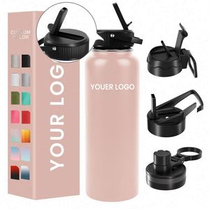Botellas de Agua Ecológicas de Gran Capacidad Personalizadas, Botella de Agua Aislada al Vacío de Acero Inoxidable de Doble Pared para Exteriores - Product Image 3