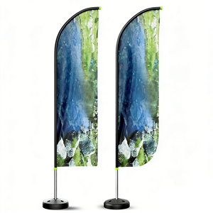 Custom Print Feather Flags | Promotional Advertising Beach Blade Flags