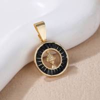 Colgante religioso de cobre chapado en oro de 18 quilates de moda con circón para regalo de niños Colgantes y dijes de moda