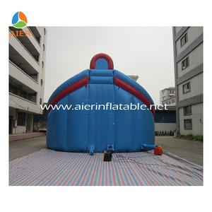 Scivolo acquatico gonfiabile gigante a doppia corsia <span class=keywords><strong>blu</strong></span> con doppie piscine, resistente per eventi estivi, parchi acquatici e aziende di <span class=keywords><strong>noleggio</strong></span> eventi - Product Image 5