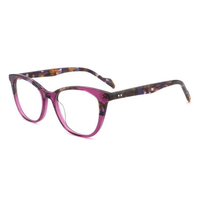 Montures de lunettes tendance rouges 2026 anti-lumière bleue pour jeunes filles, montures de créateur personnalisées, montures rétro œil de chat en acétate