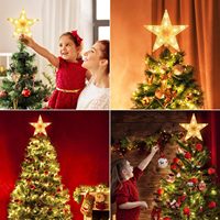 TSINYE LED Weihnachts baum Topper beleuchtet Star Star Tree Topper Plug-in für Indoor Office Weihnachten Neujahr Urlaub Baum Dekoration