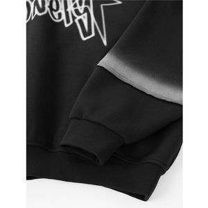 Sudadera con Capucha de Diseño Personalizado, Estilo Urbano, con Apliques, <span class=keywords><strong>Tela</strong></span> de Capa de Aire, Premium, Corte Holgado para Hombre - Product Image 3