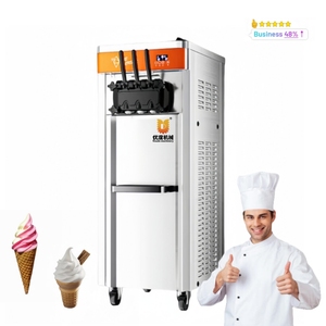 Machine à glace molle verticale de haute qualité avec écran tactile LCD, machine à glace commerciale avec 3 saveurs - Product Image 3