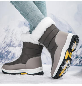 <span class=keywords><strong>Bottes</strong></span> <span class=keywords><strong>de</strong></span> <span class=keywords><strong>neige</strong></span> mi-mollet grande taille pour femme, imperméables, antidérapantes, chaudes, avec fermeture éclair avant, semelle intérieure en coton EVA, nouvelle collection, meilleures ventes, pour l'extérieur par temps <span class=keywords><strong>froid</strong></span> - Product Image 4