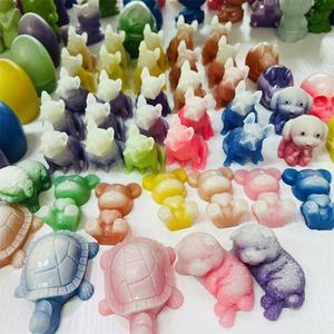 Cristal de haute qualité naturel guérison artisanat lumineux chats chien kitty tortues cristal lumineux yoda pokemon pour cadeaux décoration - Product Image 2