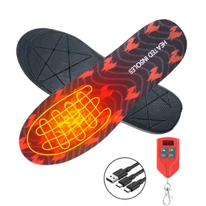 USB rechargeable Heated Warmer Insole Washable Warm Thermal Insoles for Foot Warmer Insoles