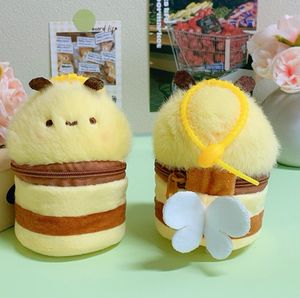 Monedero de Peluche <span class=keywords><strong>con</strong></span> Forma de Abejita de Dibujos Animados, Ecológico, en Forma de Barril, Bolsa de Almacenamiento de Juguetes para Regalos de Bienvenida - Product Image 5