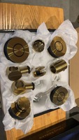 Kits de Puertas Corredizas de Vidrio para Baño, Sistema de Ruedas de Acero Inoxidable para Puertas Corredizas