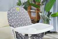 H003F Chaise bébé multifonctionnelle réglable en plastique avec plateau d'alimentation
