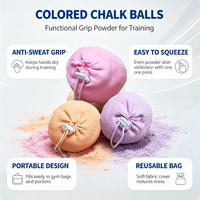 Balle de magnésie rechargeable de couleur personnalisée, absorbant la transpiration, pour l'escalade, la gymnastique et l'entraînement de CrossFit