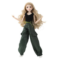 Conjunto de Ropa de 6 Piezas para Muñecas, Estilo Supermodelo, Material de Tela, Múltiples Estilos, Conjuntos de Moda para Niñas, 14 Looks Transformables