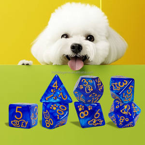 HS dadi D & D prezzo all'ingrosso acrilico poliedrico carino cane dadi Set per dungeon e draghi RPG DND giochi da tavolo giochi di ruolo - Product Image 1
