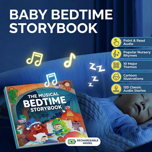Libro Sonoro Interattivo Personalizzato per Bambini con <span class=keywords><strong>Storie</strong></span> della Buonanotte, Libro Audio Educativo Musicale per la Prima Infanzia - Product Image 3