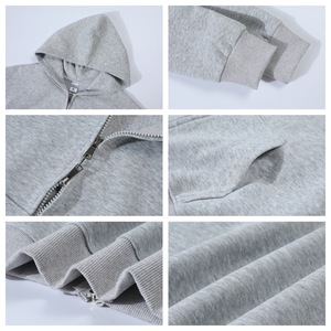 Cardigan <span class=keywords><strong>con</strong></span> <span class=keywords><strong>cappuccio</strong></span> corto da <span class=keywords><strong>donna</strong></span> in felpa pesante 350g, stile pendolare autunno-inverno, <span class=keywords><strong>con</strong></span> <span class=keywords><strong>zip</strong></span> e spalle scese, vestibilità ampia - Product Image 6