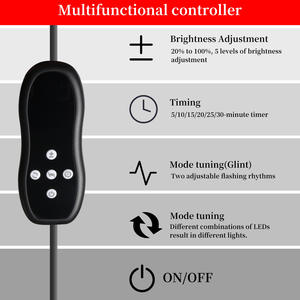 Lámpara <span class=keywords><strong>de</strong></span> Fisioterapia Plegable <span class=keywords><strong>de</strong></span> Alta Potencia con Temporizador, Lámpara <span class=keywords><strong>de</strong></span> Cuidado <span class=keywords><strong>de</strong></span> la Piel para Uso en Casa o Salón, Luz LED Infrarroja Roja para Terapia - Product Image 4